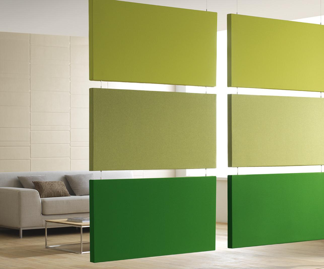 PANNEAUX ACOUSTIQUES HOUSSÉS DE TISSU TRANSONORE